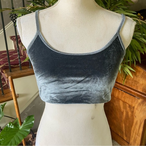 Greyson Elara Stretch Velvet Sports Bra Size L Anthracite Yoga Pilates Athletic - Picture 9 of 9